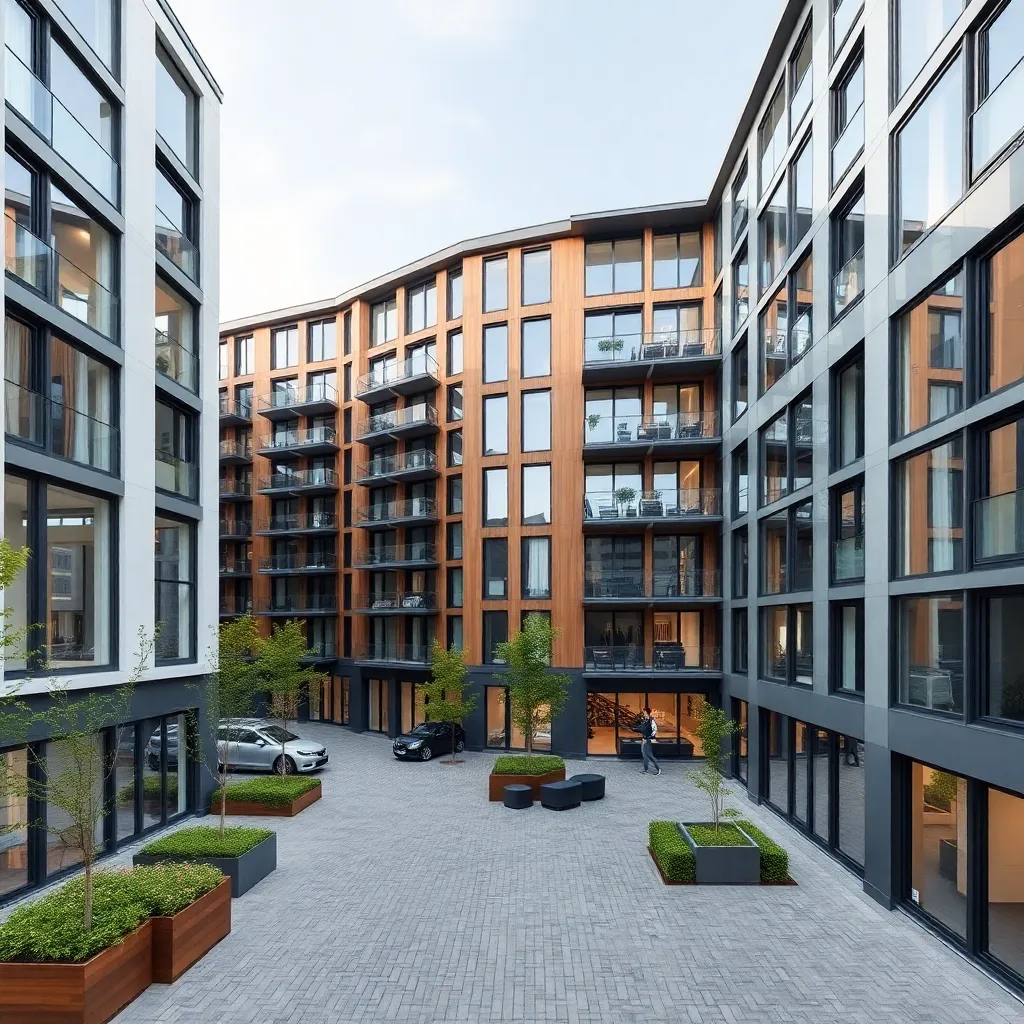 Persoon die online vastgoed crowdfunding platform bekijkt op laptop