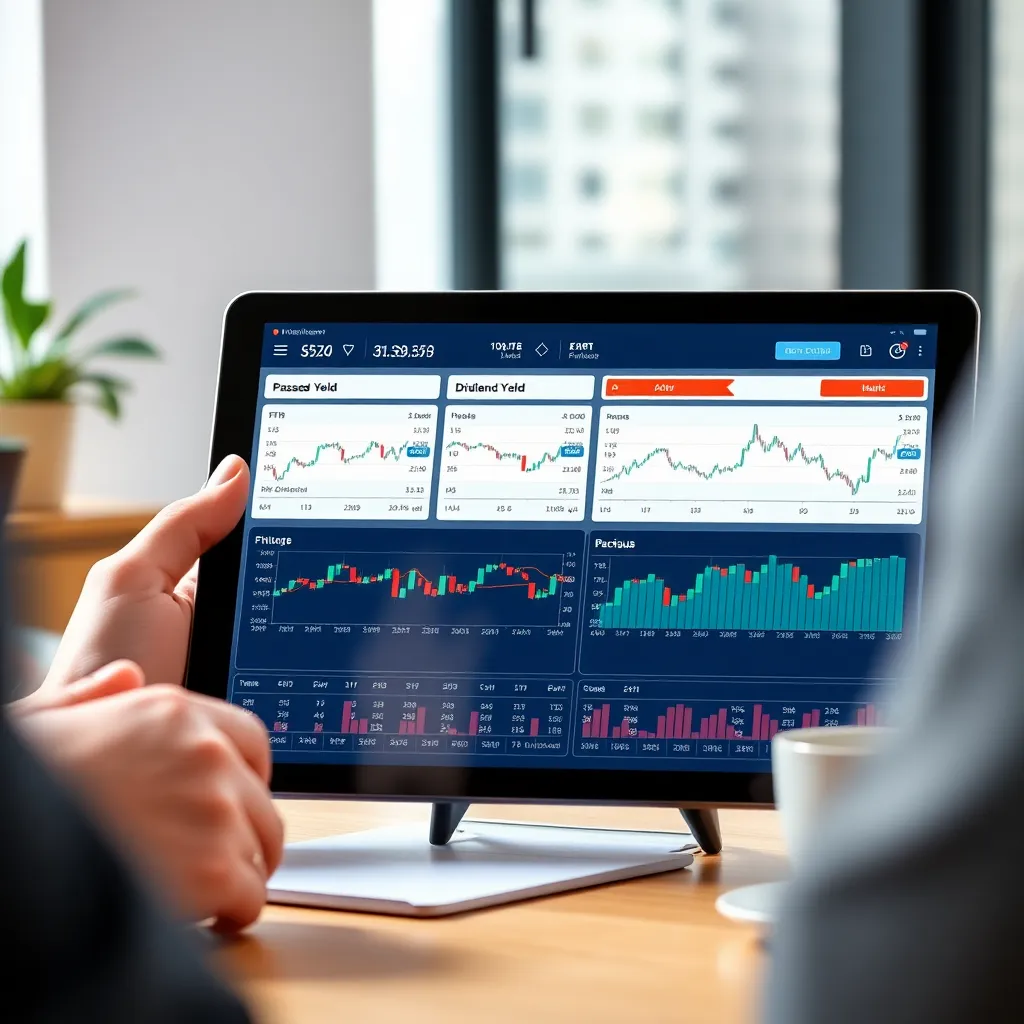 Diverse ETF portefeuille gevisualiseerd met grafieken en dividendstromen